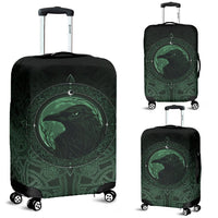 Viking Luggage Covers, Ethnic Odin Raven Green RLT12 - Wonder Print Shop