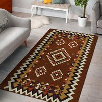 Ethnic Geometric Brown Pattern Area Rug LT10 - Wonder Print Shop