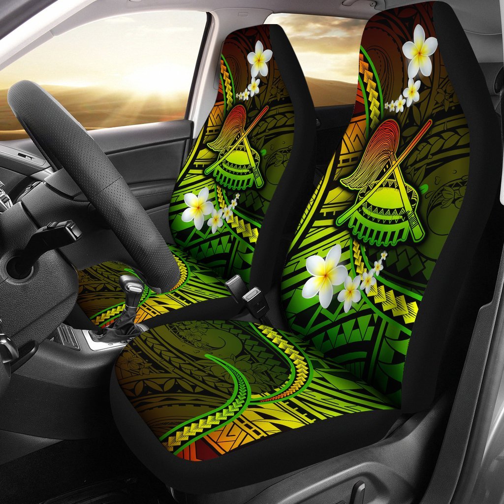 american-samoa-car-seat-covers-seal-of-american-samoa-with-plumeria-flowers