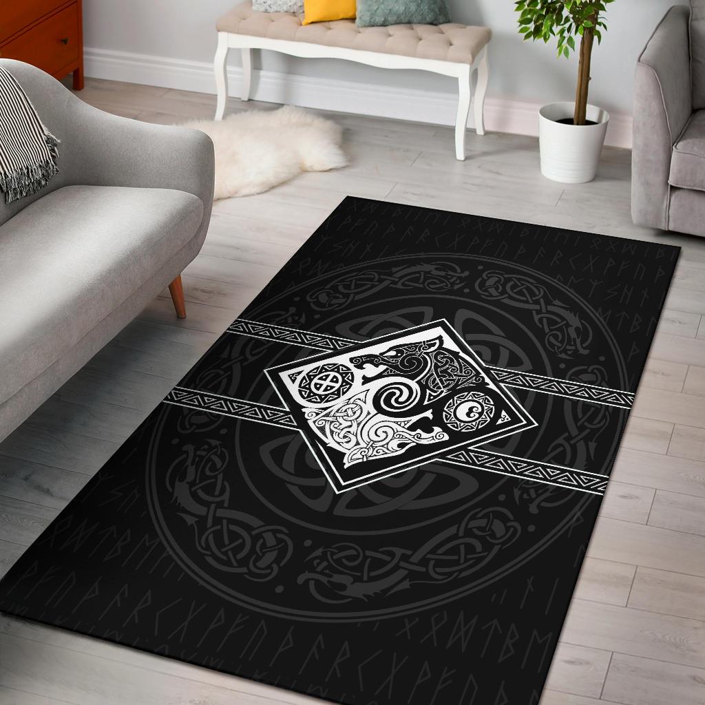 Vikings Area Rug The Wolves, Skoll and Hati RLT12 - Wonder Print Shop