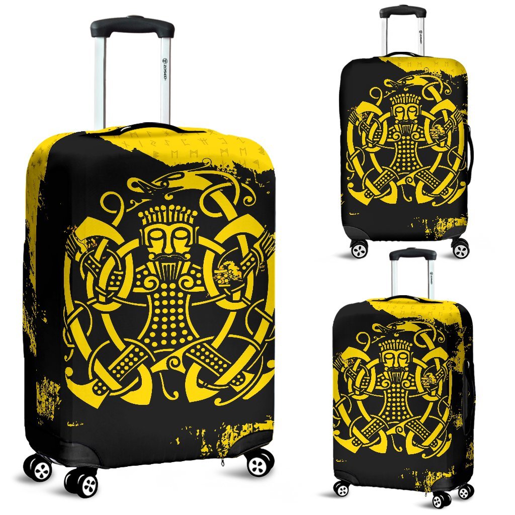 Viking Luggage Covers, Loki Bound Triskele Rune Gold RLT12 - Wonder Print Shop