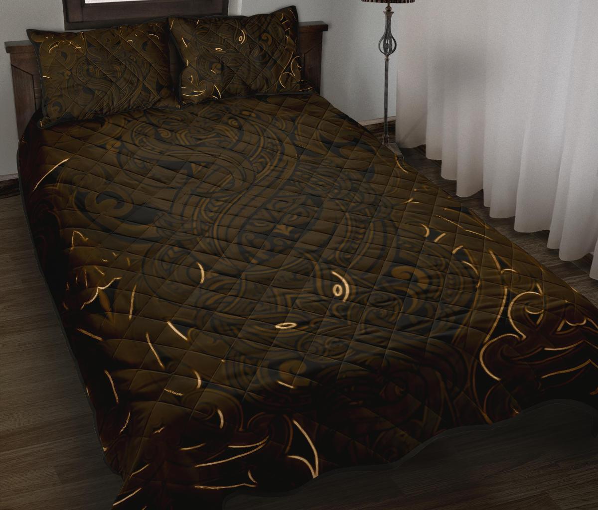 new-zealand-quilt-bed-set-maori-gods-quilt-and-pillow-cover-tumatauenga-god-of-war-gold