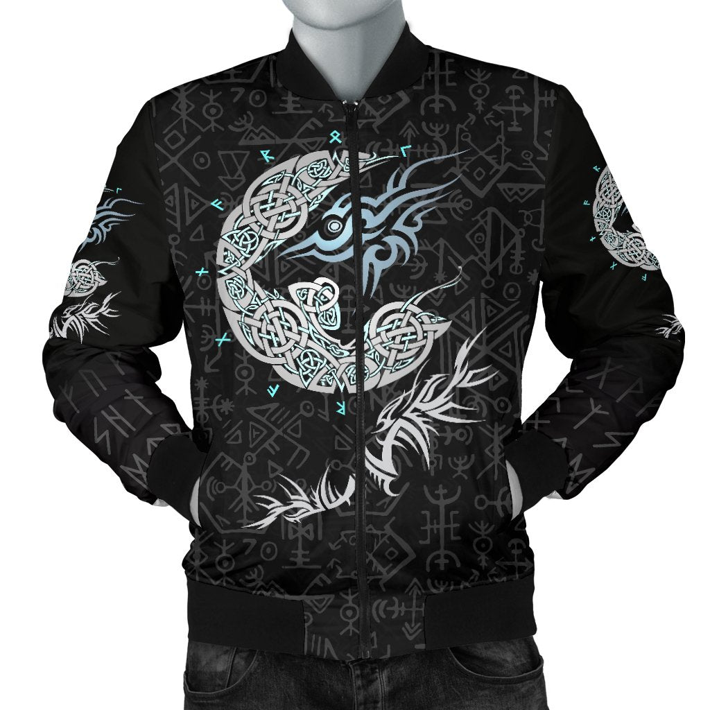 Viking Fenrir Wolf Men's Bomber Jacket RLT12 - Wonder Print Shop
