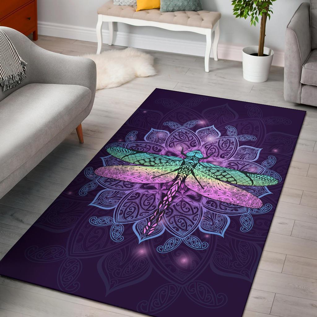 Maori Mandala Dragonfly Area Rug - Wonder Print Shop