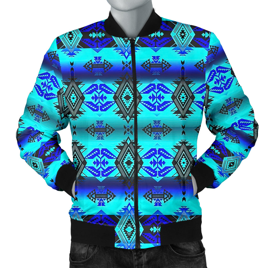 Sovereign Nation Midnight Flat Men's Bomber Jacket LT10 - Wonder Print Shop