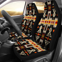 Black Tribe Design Native American Car Seat Covers LT10 - Wonder Print Shop
