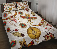Bison Owl Native American Quilt Bed Set LT10 - Wonder Print Shop