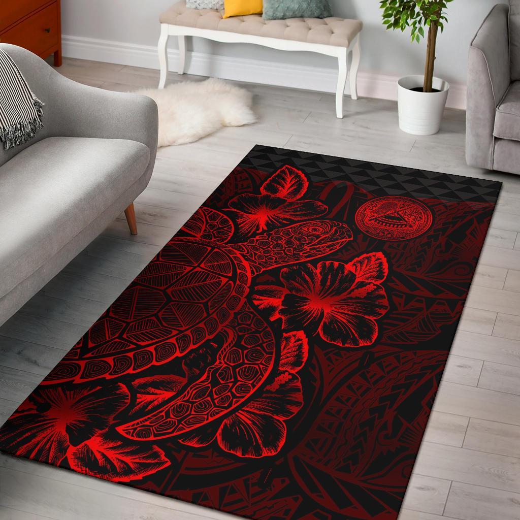 american-samoa-area-rugs-turtle-hibiscus-red