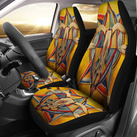 Bison Yellow Native American Car Seat Covers LT10 - Wonder Print Shop