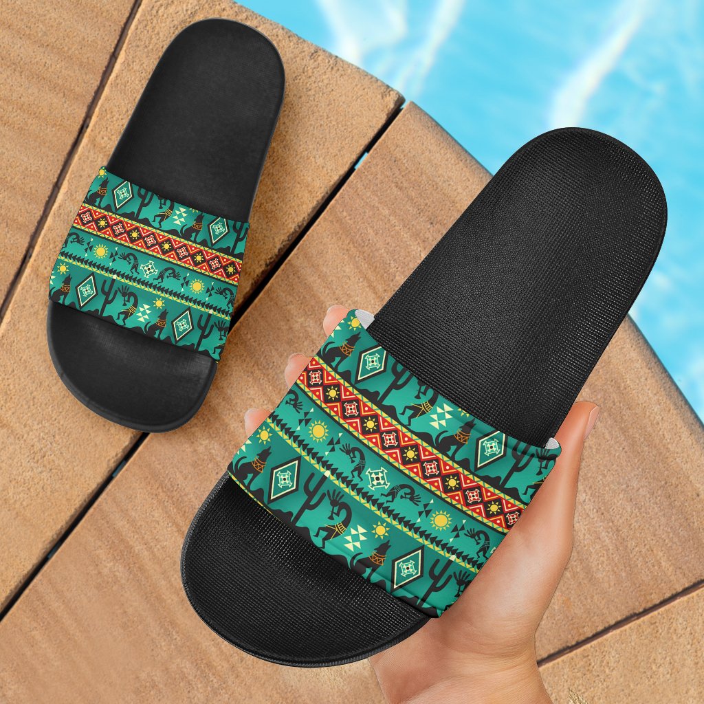 green-kokopelli-myth-native-american-slide-sandals