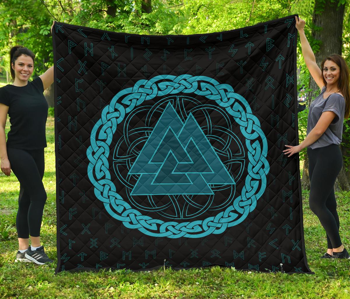 Viking Triple Horn Odin Premium Quilt RLT12 - Wonder Print Shop