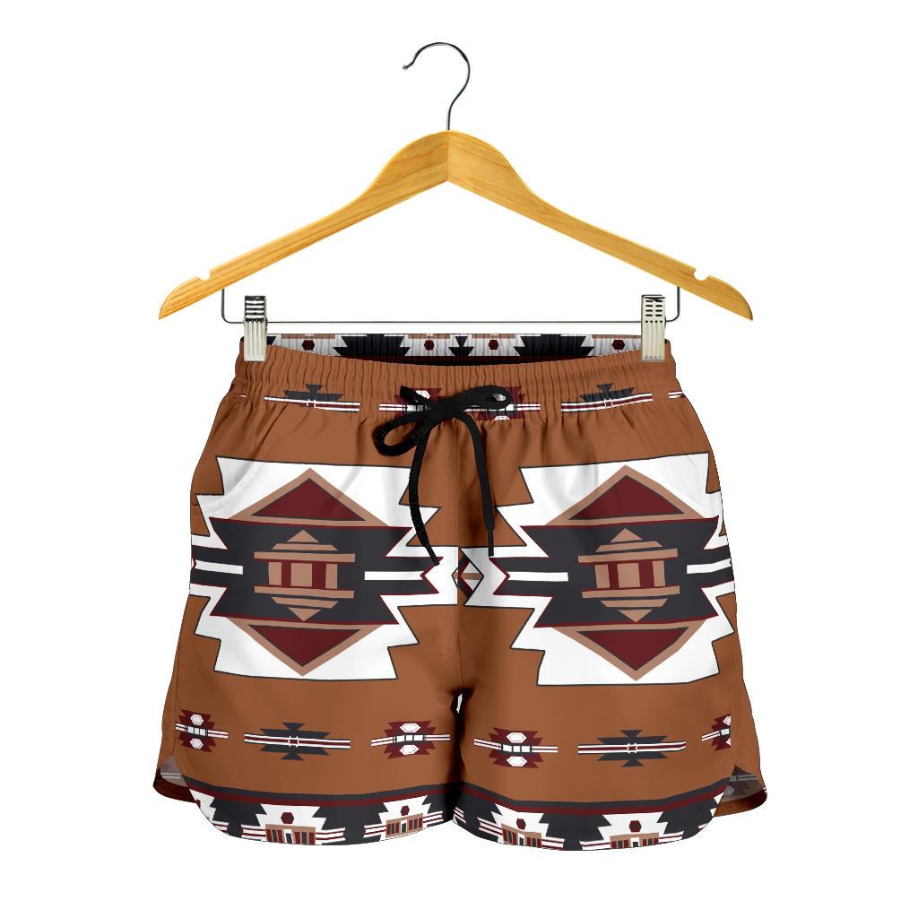 native-american-temple-all-over-print-women-shorts