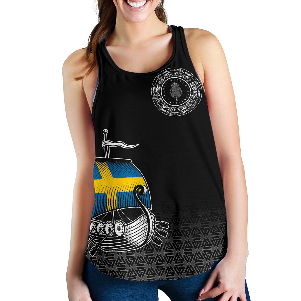 Viking Women's Racerback Tank - Swedish Drakkar RLT12 - Wonder Print Shop