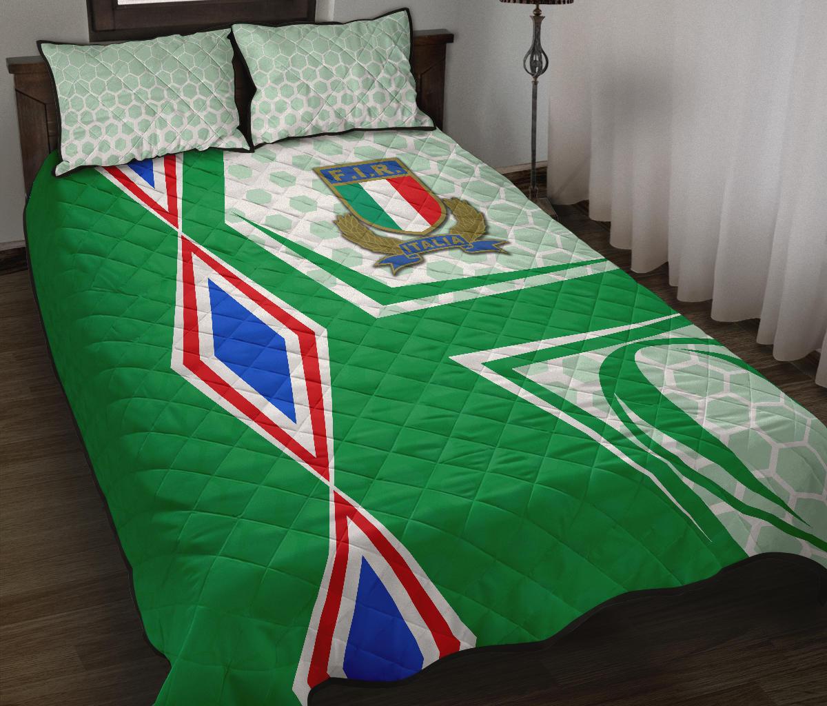 italy-rugby-quilt-bed-set-gli-azzurri-vibes-green