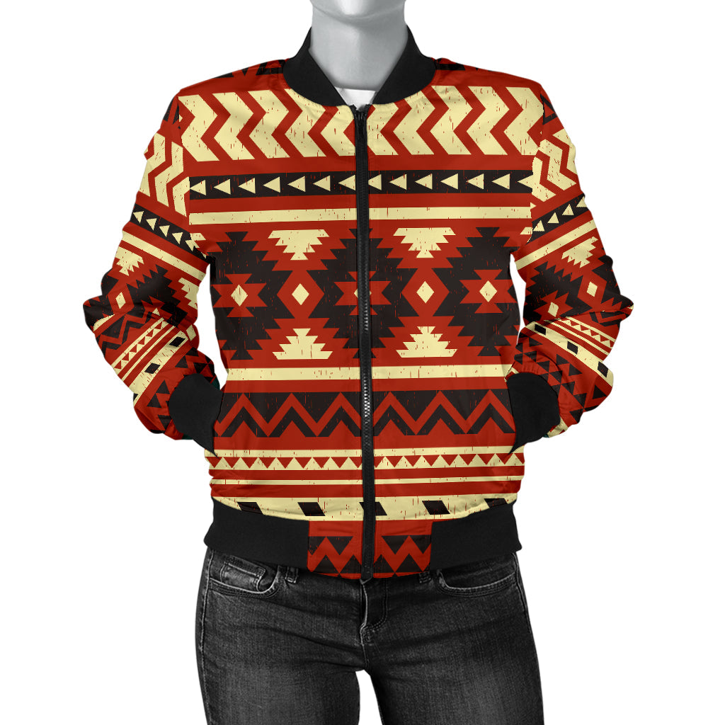 Seamless Ethnic Pattern Women's Bomber Jacket LT10 - Wonder Print Shop