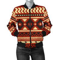 Seamless Ethnic Pattern Women's Bomber Jacket LT10 - Wonder Print Shop