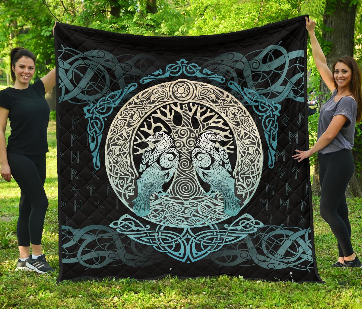 Viking Quilt Yggdrasil and Ravens RLT12 - Wonder Print Shop