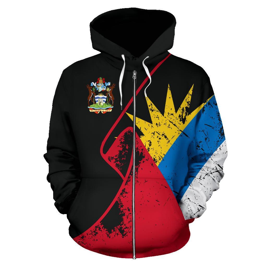 antigua-and-barbuda-hoodie-grunge-flag-zip