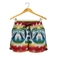 native-american-thunderbird-rainbow-all-over-print-women-shorts