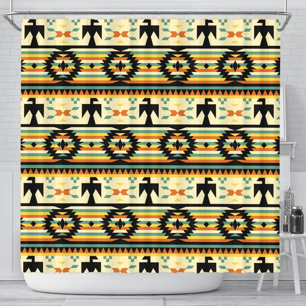 thunderbirds-yellow-native-american-shower-curtain