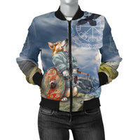Viking Women's Bomber Jacket, Corgi RLT12 - Wonder Print Shop
