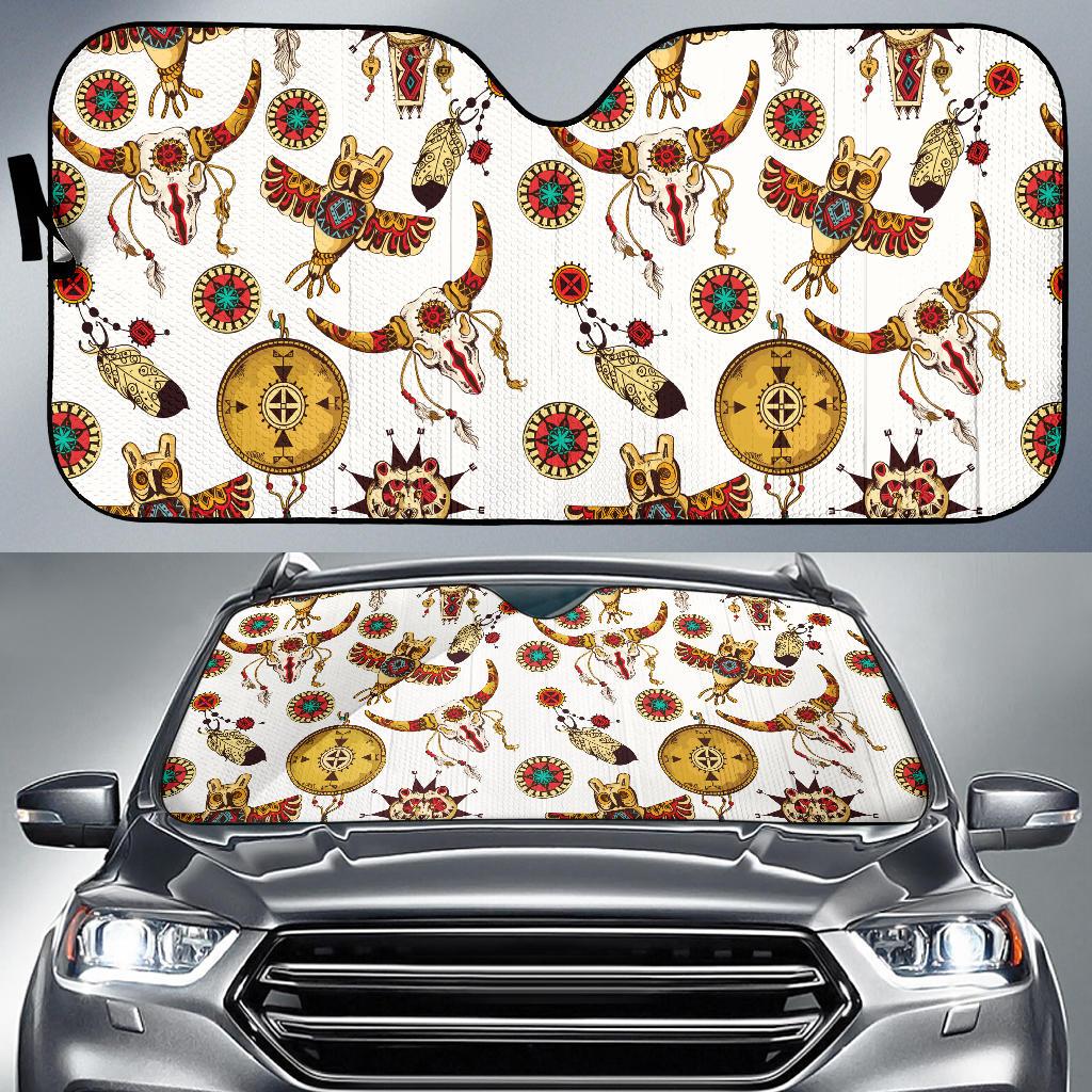 bison-owl-feather-native-american-auto-sun-shades