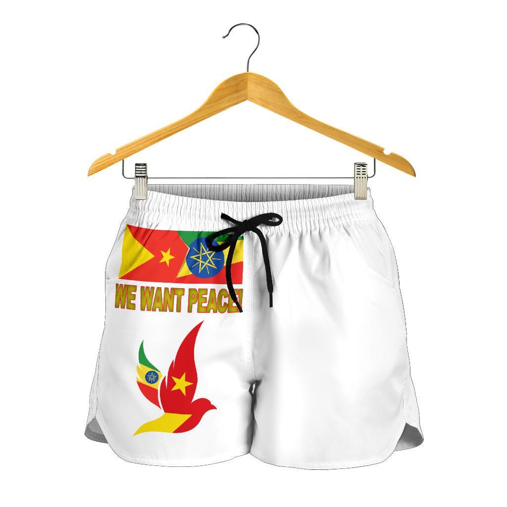 tigray-and-ethiopia-flag-we-want-peace-all-over-print-womens-shorts