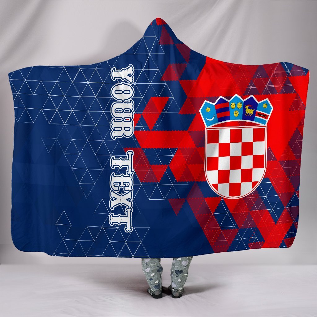 croatia-personalised-hooded-blanket-nattional-flag-polygon-style