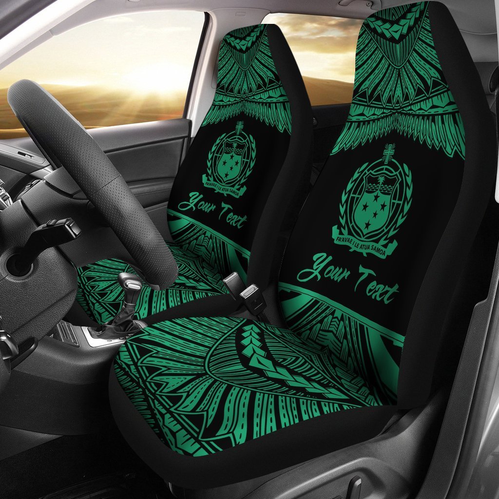 samoa-polynesian-custom-personalised-car-seat-covers-pride-green-version
