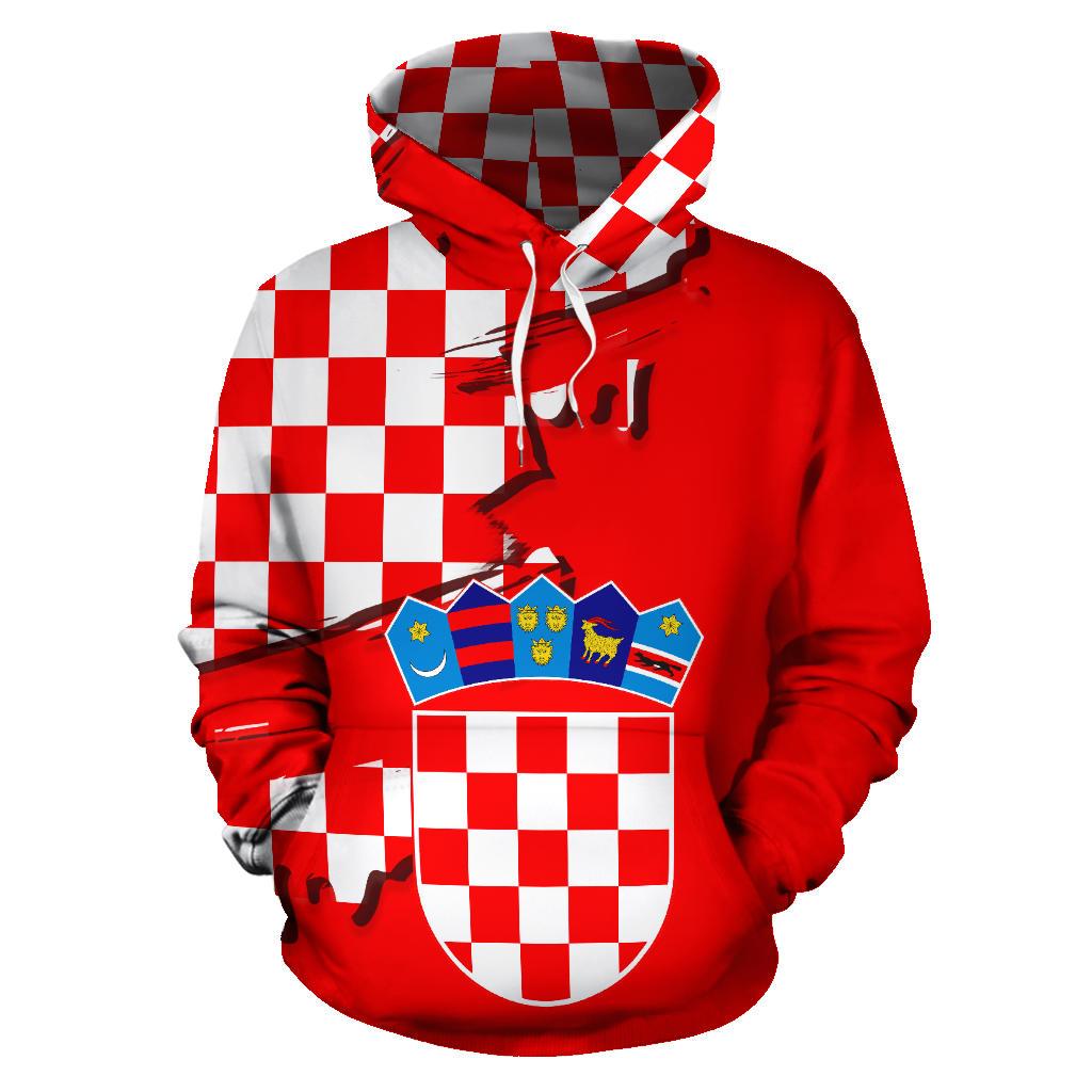 croatia-coat-of-arms-unique-all-over-hoodie-scratch-style-red