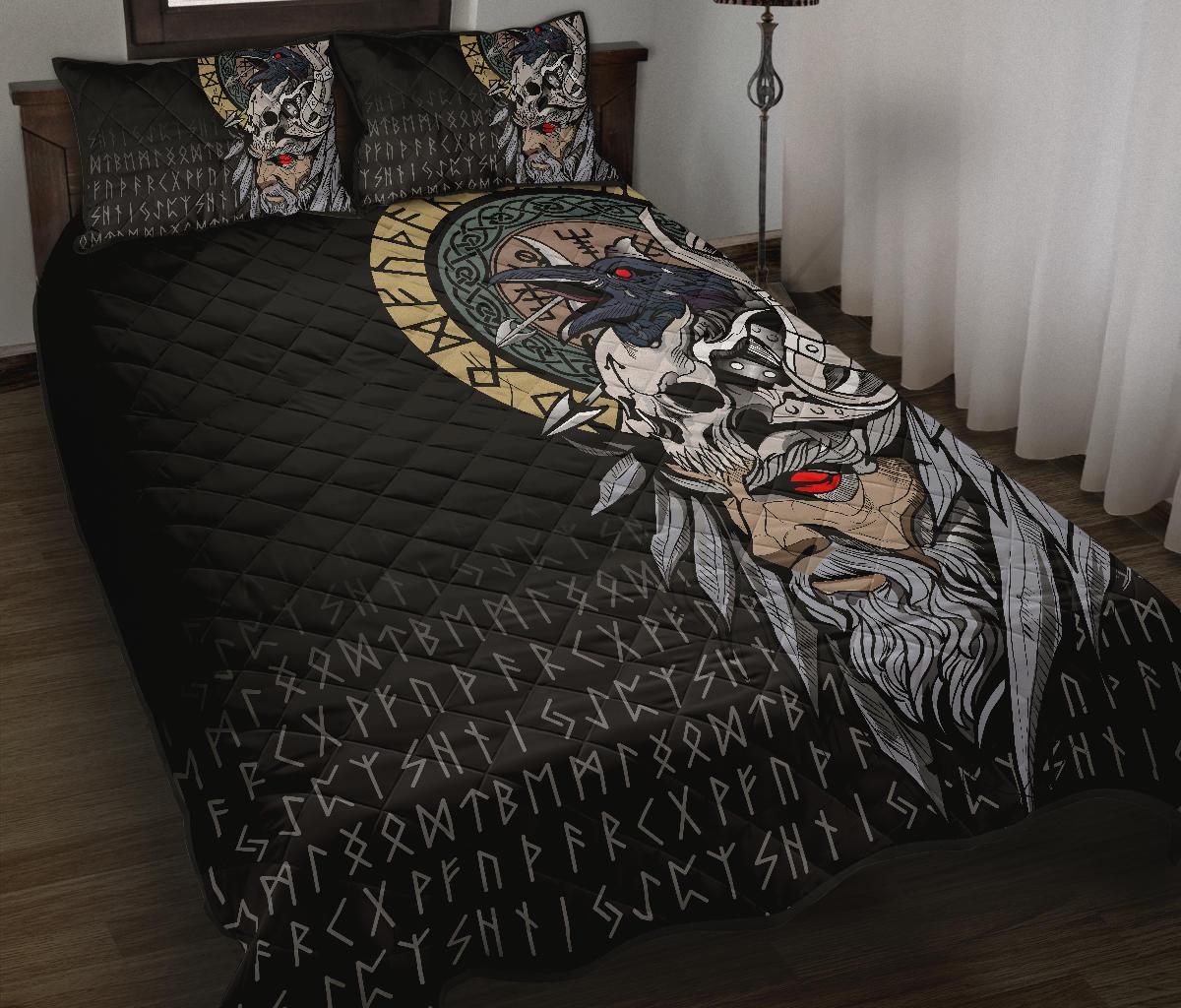 Viking Odin Raven Quilt Bed Set RLT12 - Wonder Print Shop