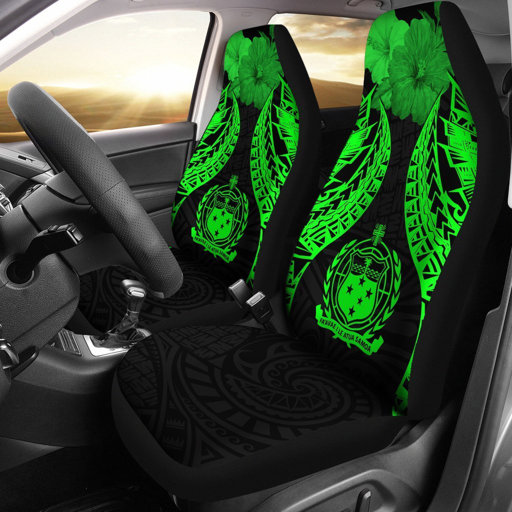 samoa-polynesian-car-seat-covers-pride-seal-and-hibiscus-green
