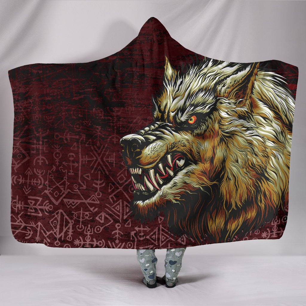 viking-hooded-blanket-fenrir-on-the-blood-moon-background