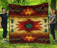Southwest Brown Symbol Native American Premium Quilt LT10 - Wonder Print Shop
