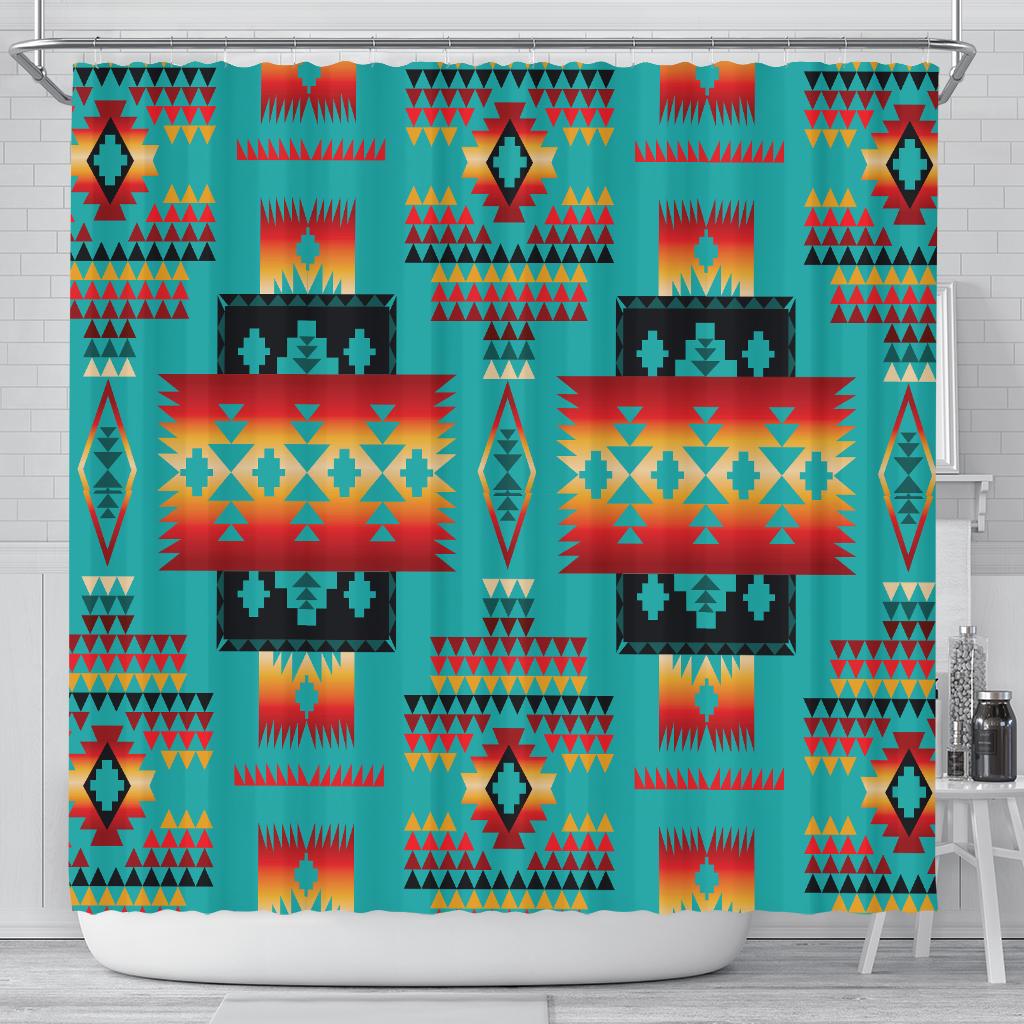 blue-native-tribes-pattern-native-american-shower-curtain