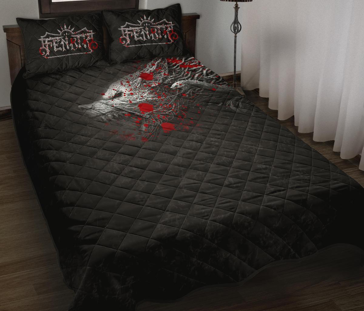 Viking Quilt Bed Set, Fenrir Blood RLT12 - Wonder Print Shop