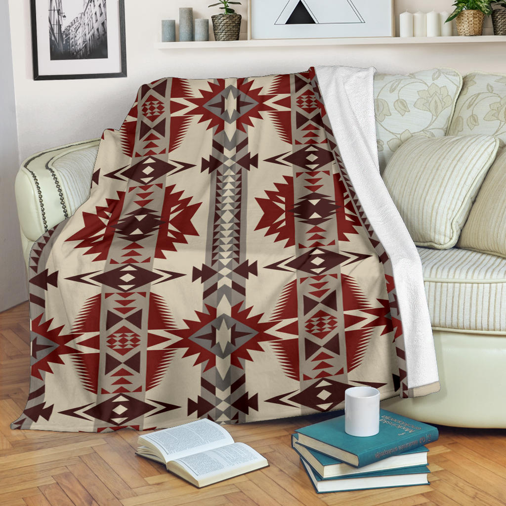 pattern-brow-and-red-premium-blanket