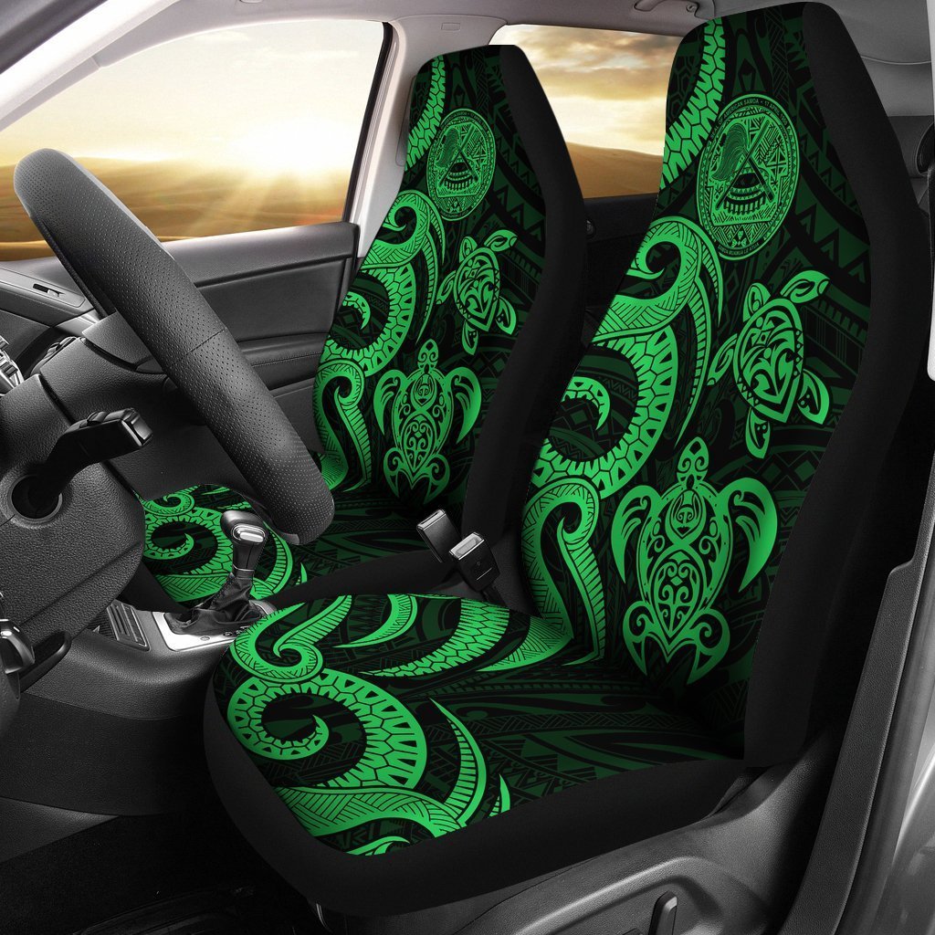 american-samoa-car-seat-covers-green-tentacle-turtle