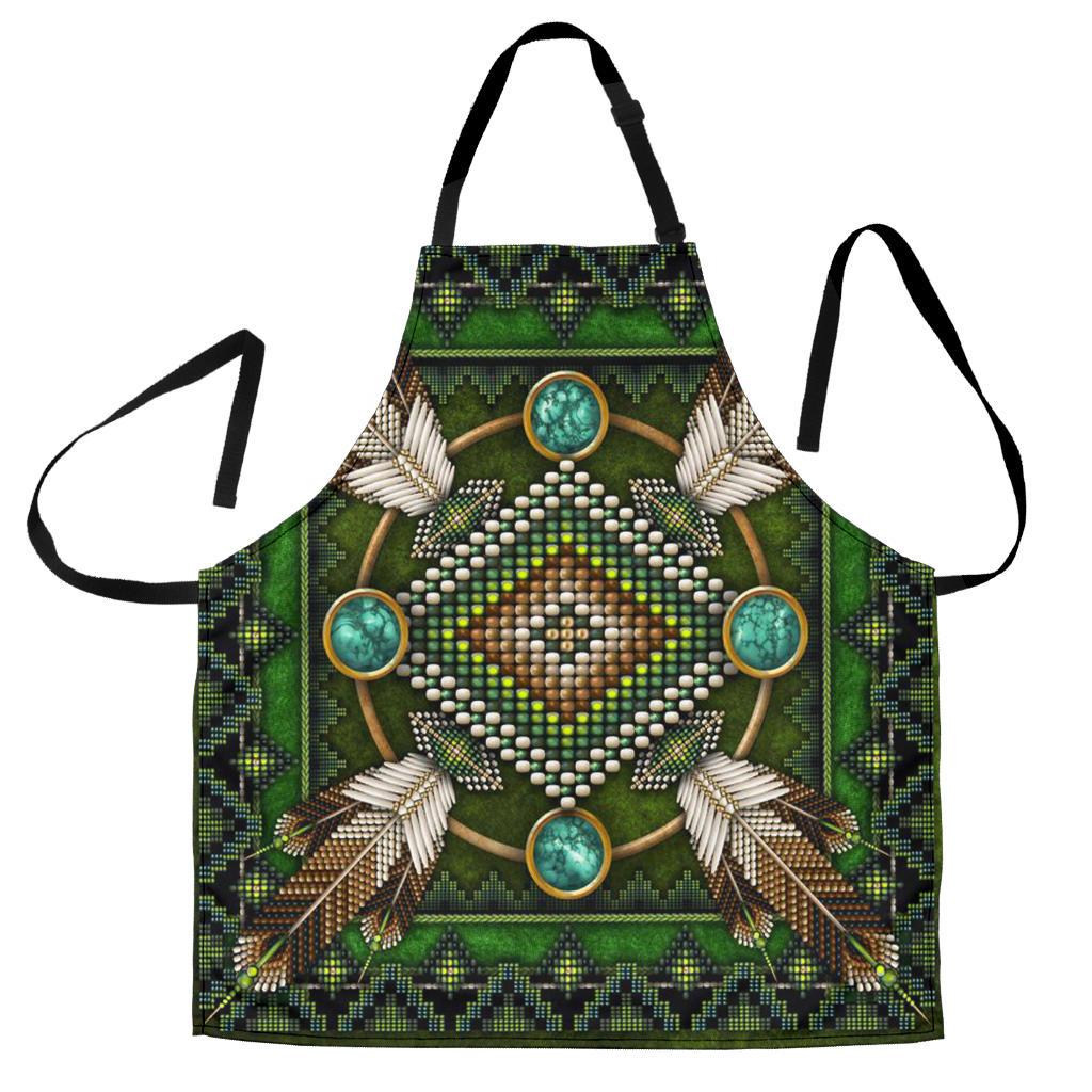 green-mandala-native-american-apron