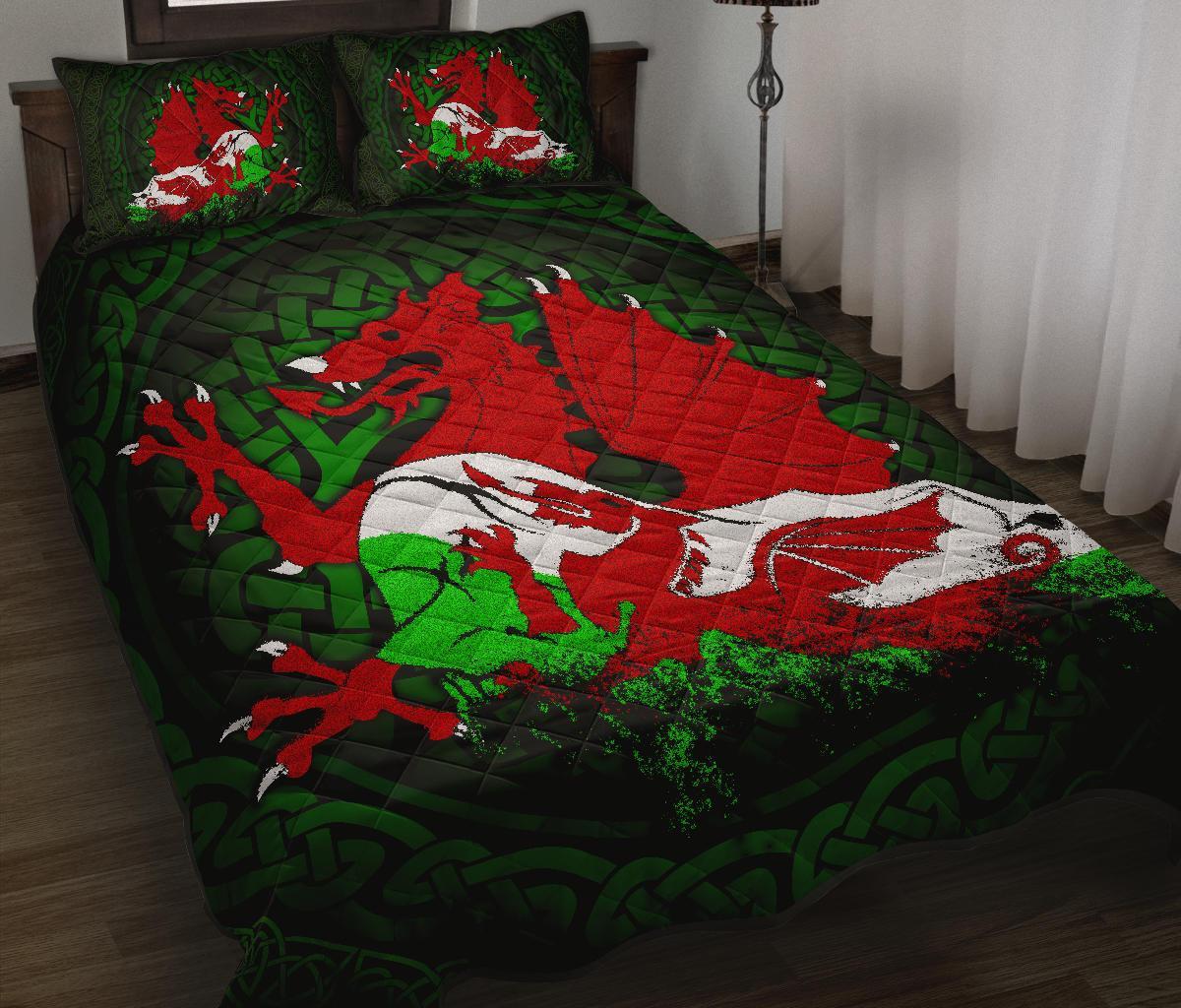 Wales Quilt Bed Set Cymru Dragon - Wonder Print Shop