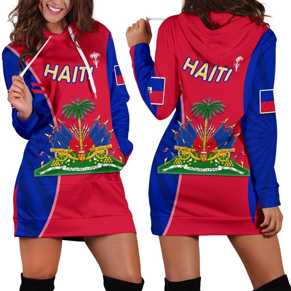 coat-of-arms-haiti-women-hoodie-dress-circle-stripes
