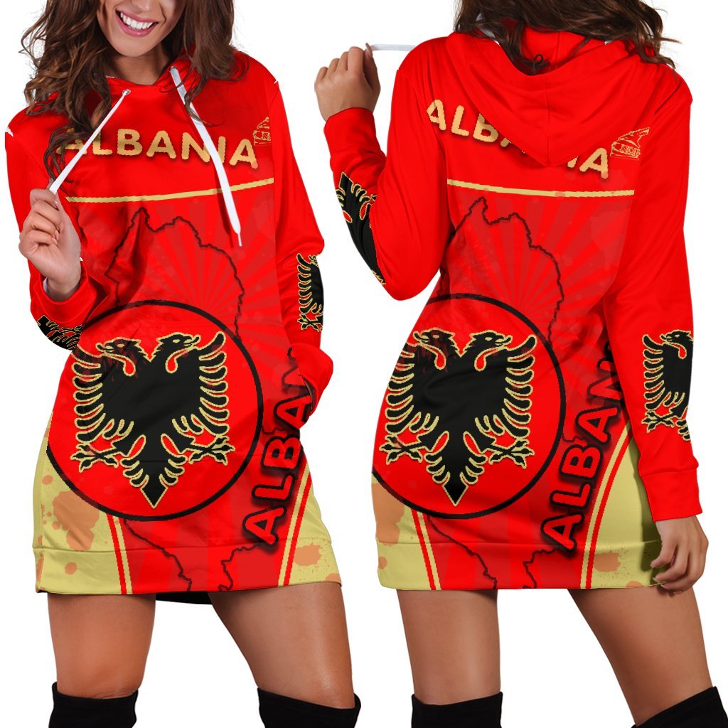 albania-women-hoodie-dress-circle-stripes-flag-version