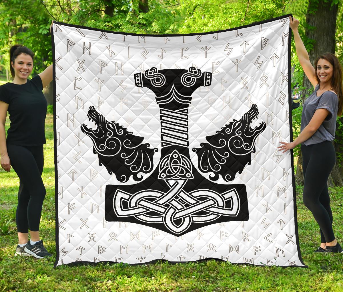 Viking Thor S Hammer Mjollnir Premium Quilt RLT12 - Wonder Print Shop