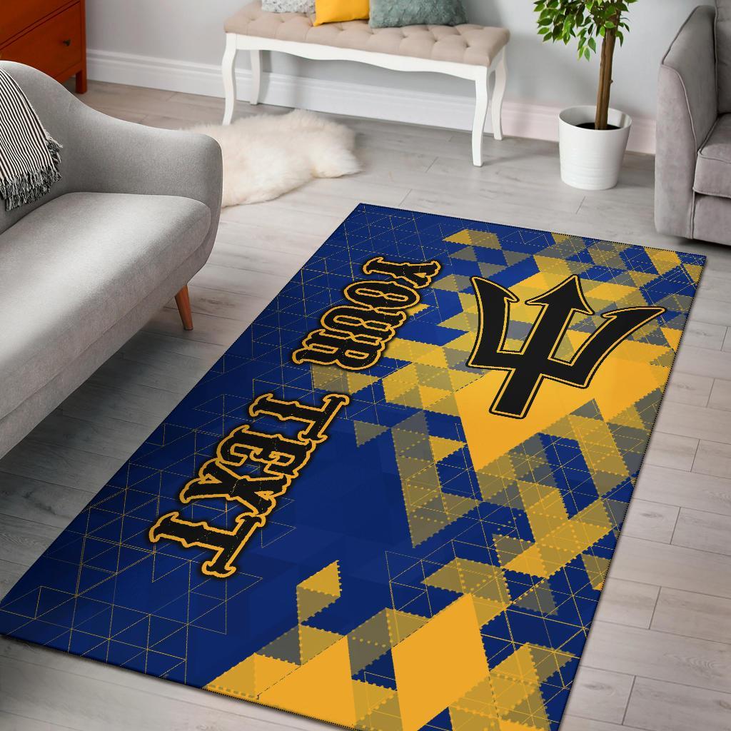 barbados-personalised-area-rug-national-flag-polygon-style