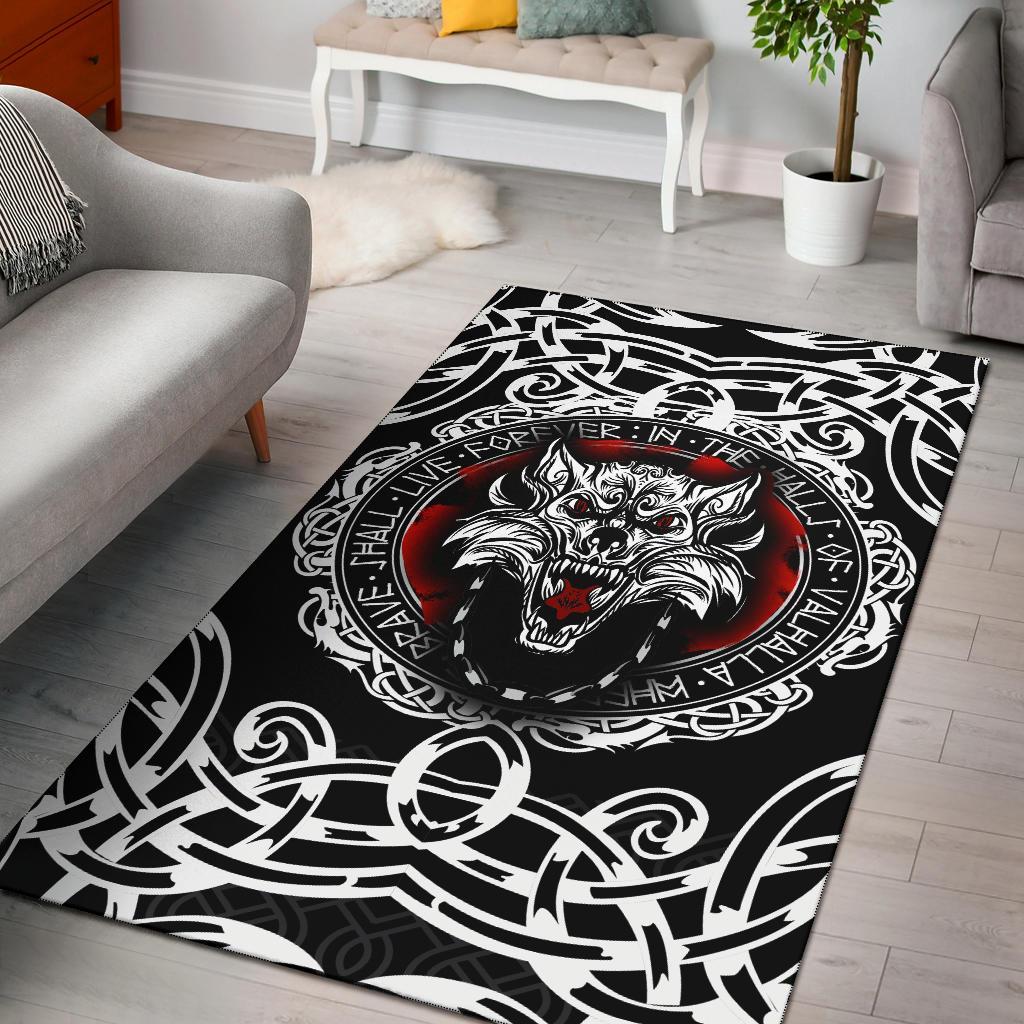 Viking Area Rug, Fenrir Wolf RLT12 - Wonder Print Shop