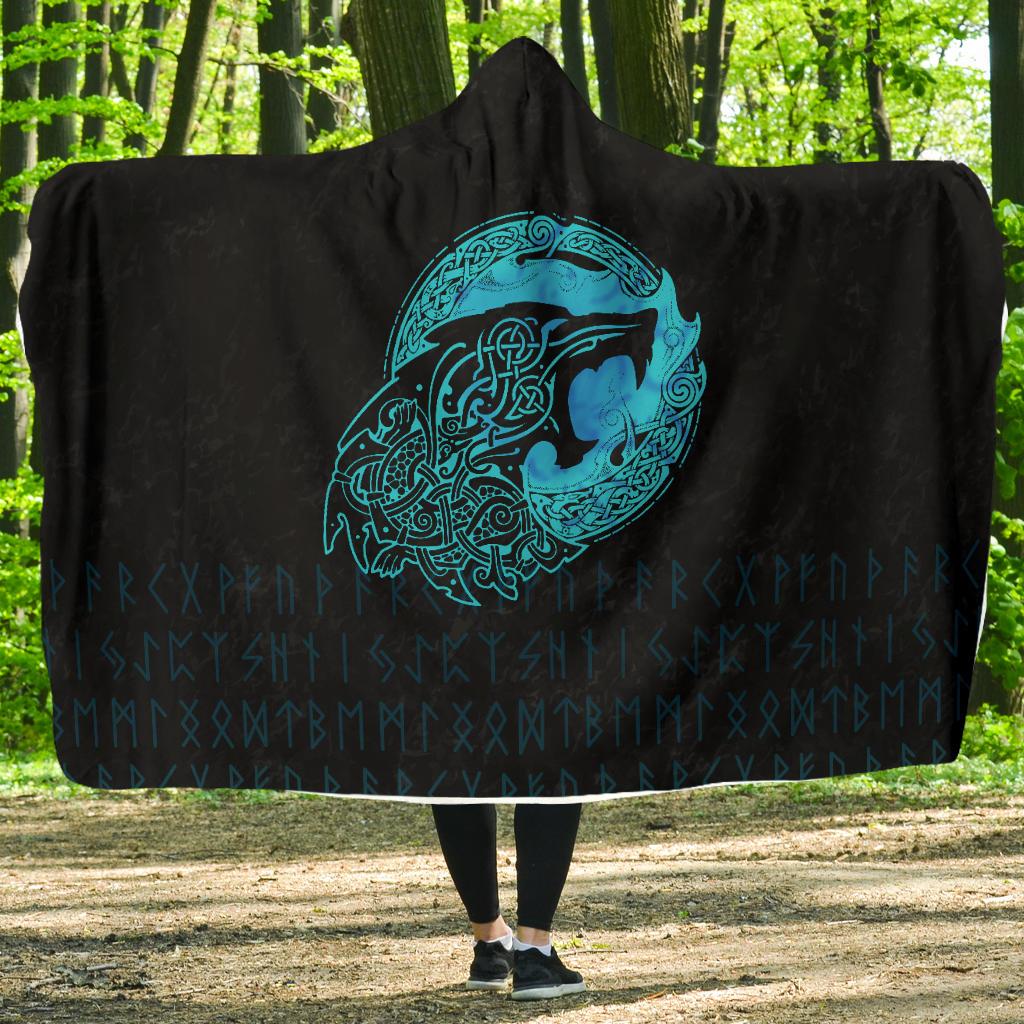 viking-economy-hooded-blanket-fenrir-wolf-cyan
