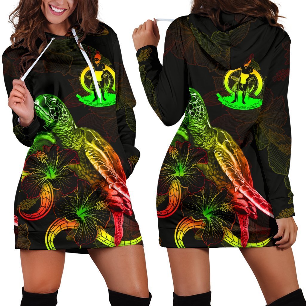 vanuatu-polynesian-hoodie-dress-turtle-with-blooming-hibiscus-reggae