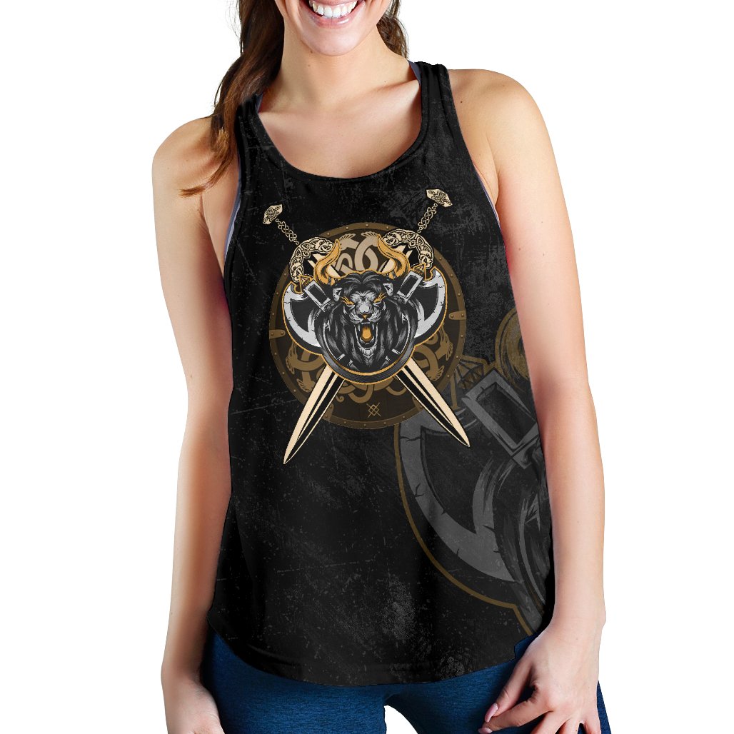 Viking Women's Racerback Tank Lion RLT12 - Wonder Print Shop