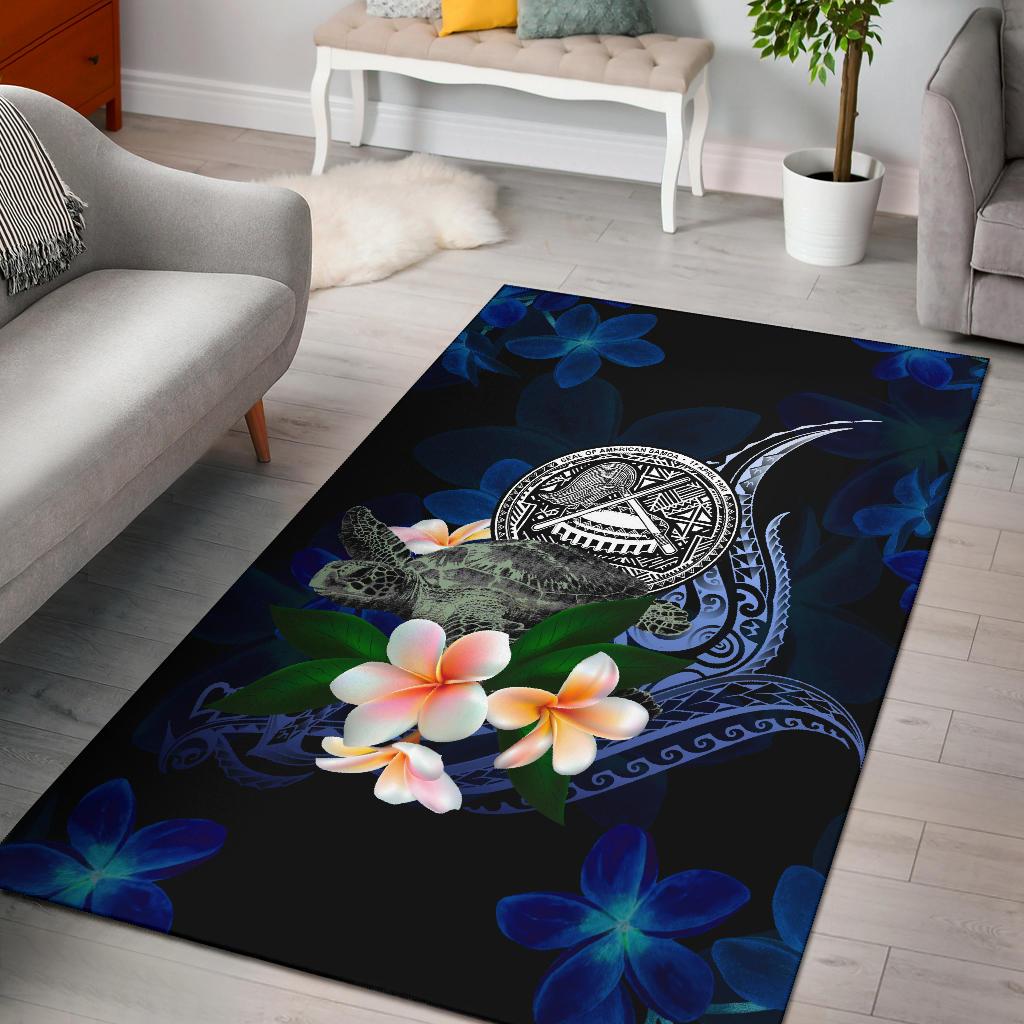 american-samoa-polynesian-area-rug-turtle-with-plumeria-flowers