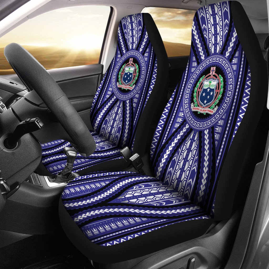 samoa-car-seat-covers-samoa-coat-of-arms-blue-version